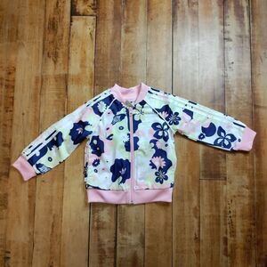 Adidas jacket size 12 mos lightweight floral jacket girls track suit jacket fall